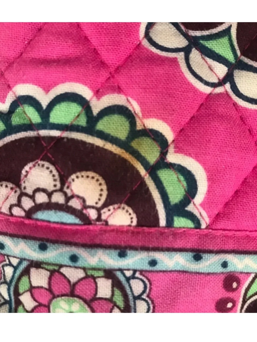 Cupcake Pink Vera Bradley small zipper cosmetic bag
